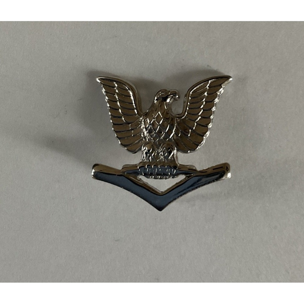 2nd Class Petty Officer Right Collar Hat Lapel Pin US Navy Veteran V-21-N Seabee